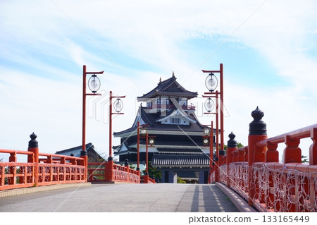 Kiyosu Castle with a Ghibli-like landscape Kiyosu Castle with a Ghibli-like landscape 133165449