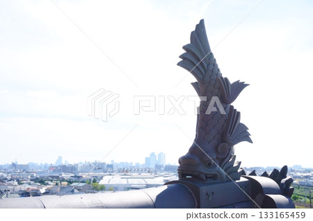 Nagoya Station buildings and the Shachihoko of Kiyosu Castle can be seen in the distance Nagoya Station buildings and the Shachihoko of Kiyosu Castle can be seen in the distance 133165459
