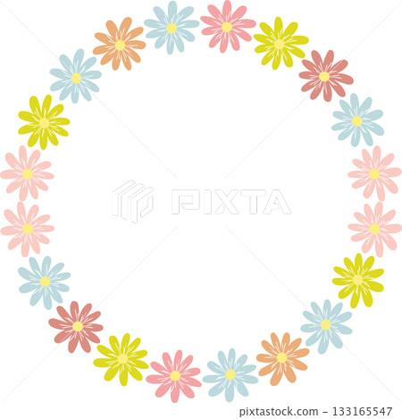 Spring meadow frame. Rectangle frame with flowers. Cute daisy empty frame box. Hand drawn vector Spring meadow frame. Rectangle frame with flowers. Cute daisy empty frame box. Hand drawn vector 133165547