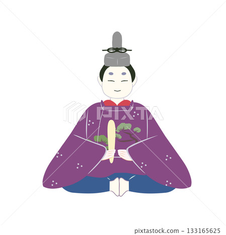Hand-drawn illustration of Hina dolls Hand-drawn illustration of Hina dolls 133165625