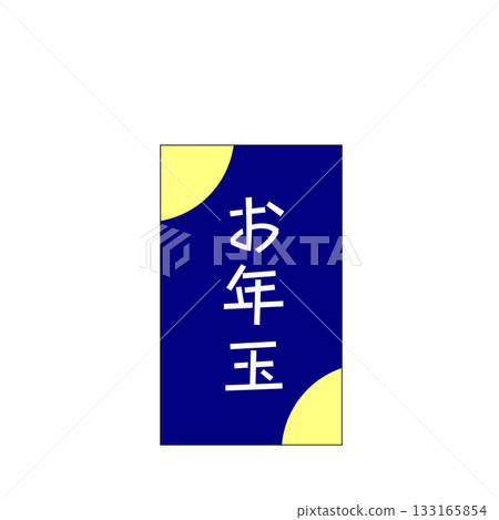 吉祥的藍色信封設計插圖 吉祥的藍色信封設計插圖 133165854