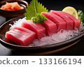 sliced raw fish 133166194