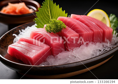 sliced raw fish 133166194