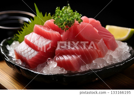 sliced raw fish 133166195
