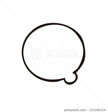 Hand-drawn speech bubble_left・Decoration・Comments・Dialogue Hand-drawn speech bubble_left・Decoration・Comments・Dialogue 133166254
