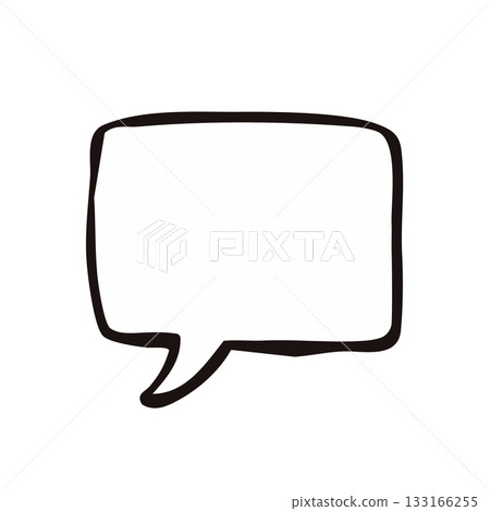 Hand-drawn speech bubble_right・Decoration・Comments・Dialogue Hand-drawn speech bubble_right・Decoration・Comments・Dialogue 133166255
