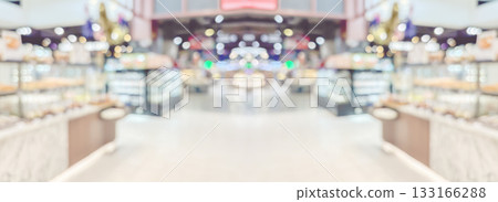 supermarket grocery store aisle and shelves blurred background supermarket grocery store aisle and shelves blurred background 133166288