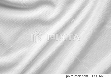 White sports clothing fabric football shirt jersey texture background 133166350