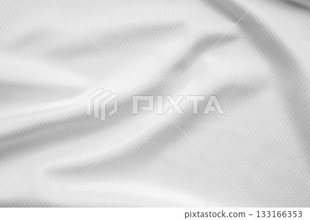 White sports clothing fabric football shirt jersey texture background White sports clothing fabric football shirt jersey texture background 133166353