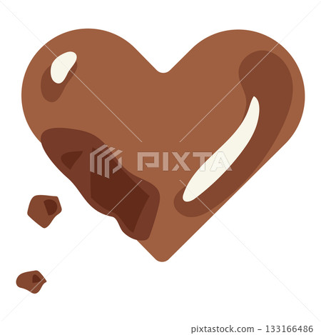 Hand-drawn chocolate heart illustration Hand-drawn chocolate heart illustration 133166486