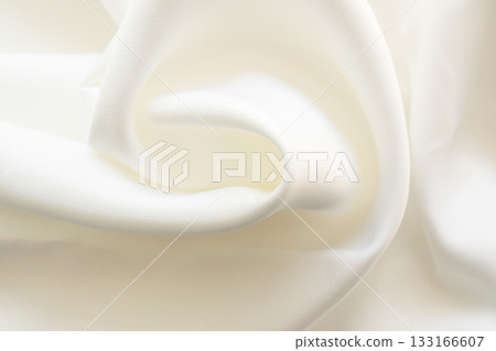 Abstract white fabric soft wave smooth texture surface background 133166607