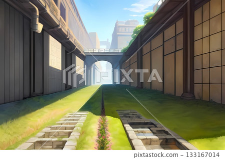 遊戲背景:戶外古代遺跡地牢通道 遊戲背景:戶外古代遺跡地牢通道 133167014