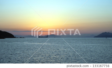 鞆之浦港的黎明 133167738