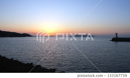 鞆之浦港的黎明 133167739