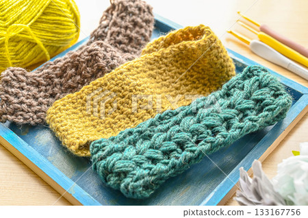 手工編織的頭巾 133167756