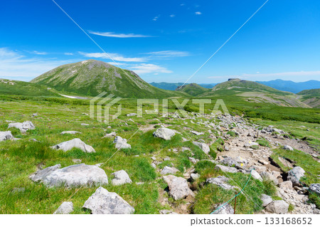 Mount Ryoundake seen from the Ohachidaira Observatory in Daisetsuzan (Daisetsuzan National Park, Hokkaido) Mount Ryoundake seen from the Ohachidaira Observatory in Daisetsuzan (Daisetsuzan National Park, Hokkaido) 133168652
