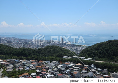 從兵庫縣神戶市眺望茶屋的景色 從兵庫縣神戶市眺望茶屋的景色 133168784