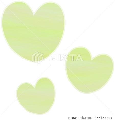 美麗的水彩心形圖示圖像的插圖 133168845