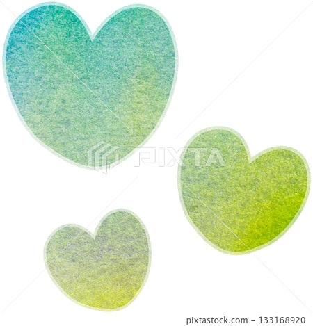 美麗的水彩心形圖示圖像的插圖 美麗的水彩心形圖示圖像的插圖 133168920