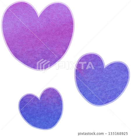 美麗的水彩心形圖示圖像的插圖 美麗的水彩心形圖示圖像的插圖 133168925