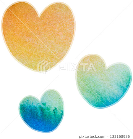 Beautiful watercolor heart icon image illustration Beautiful watercolor heart icon image illustration 133168926
