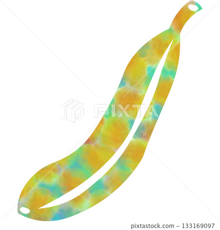Beautiful watercolor illustration of a banana icon image 133169097