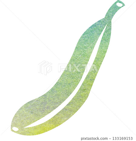 Beautiful watercolor illustration of a banana icon image 133169153