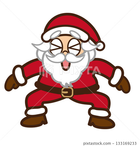 Cheerful and cheerful Santa Claus Cheerful and cheerful Santa Claus 133169233
