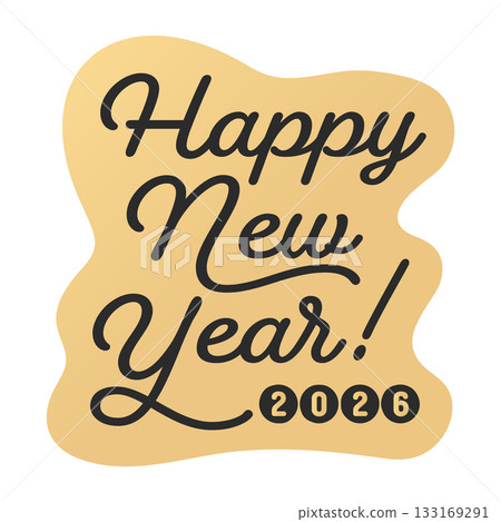 黑色「新年快樂 2026」字樣,金色散裝——時尚的 2026 新年賀卡材質 黑色「新年快樂 2026」字樣,金色散裝——時尚的 2026 新年賀卡材質 133169291