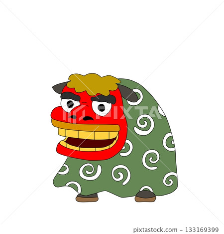 舞獅人物插畫慶祝新年 133169399