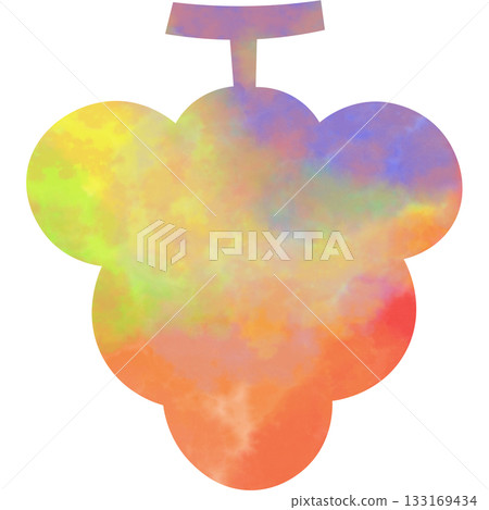 Beautiful watercolor grape icon image illustration Beautiful watercolor grape icon image illustration 133169434