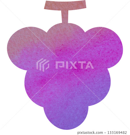 精美的水彩葡萄圖示圖像插圖 133169482