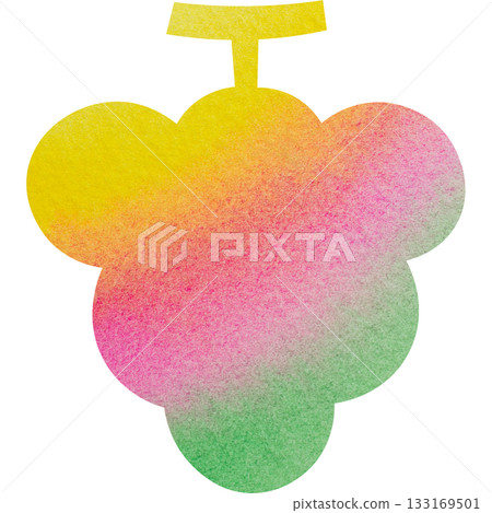 精美的水彩葡萄圖示圖像插圖 133169501