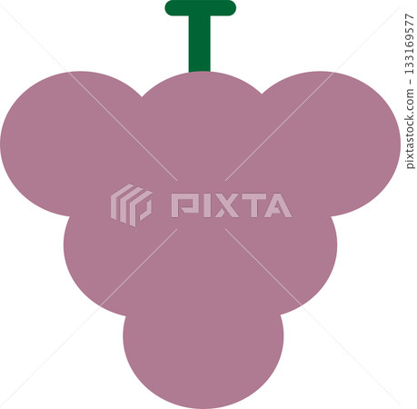 Beautiful watercolor grape icon image illustration 133169577
