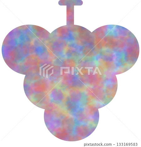 Beautiful watercolor grape icon image illustration 133169583