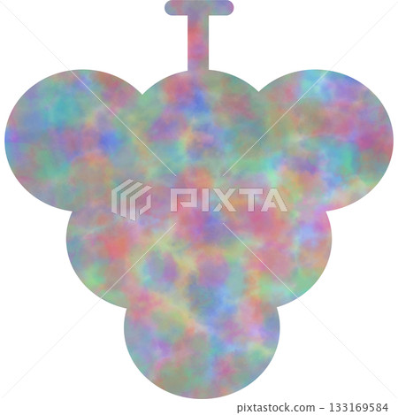 Beautiful watercolor grape icon image illustration 133169584