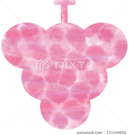 Beautiful watercolor grape icon image illustration 133169608