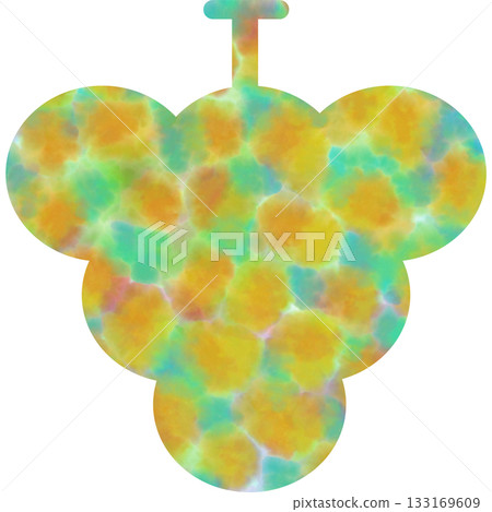 Beautiful watercolor grape icon image illustration 133169609