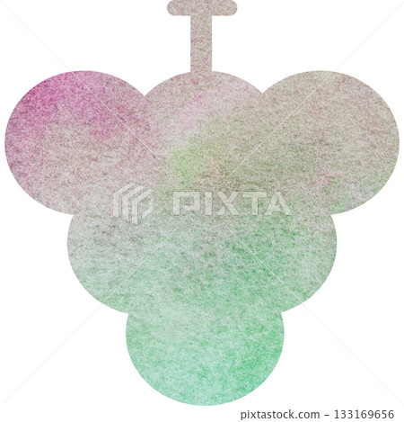 Beautiful watercolor grape icon image illustration 133169656