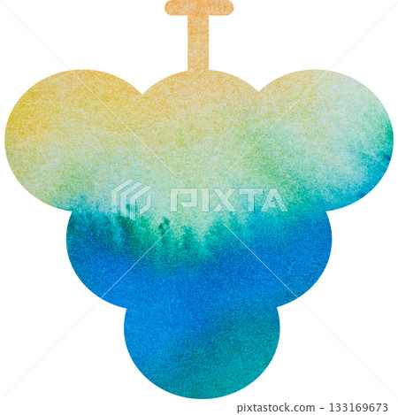 精美的水彩葡萄圖示圖像插圖 精美的水彩葡萄圖示圖像插圖 133169673