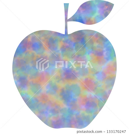 Beautiful watercolor pattern apple icon image illustration 133170247