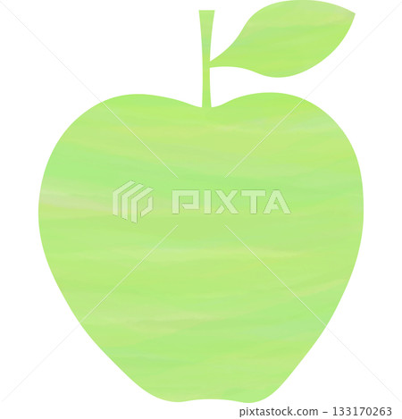 Beautiful watercolor pattern apple icon image illustration 133170263