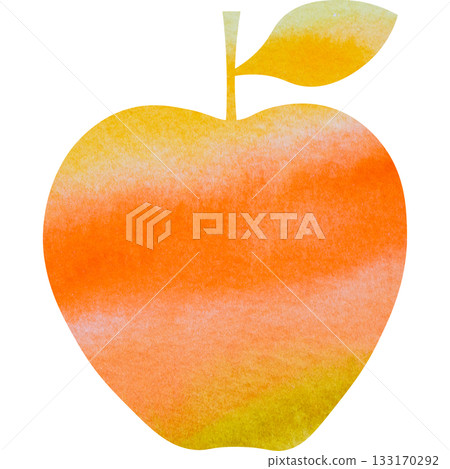 美麗的水彩蘋果圖示圖像的插圖 133170292