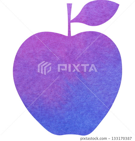 Beautiful watercolor pattern apple icon image illustration 133170387