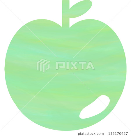 Beautiful watercolor pattern apple icon image illustration 133170427