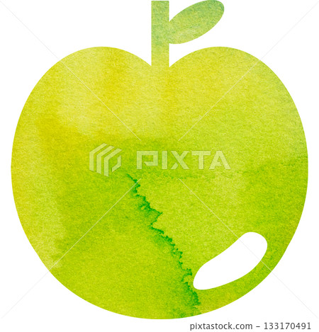 Beautiful watercolor pattern apple icon image illustration 133170491
