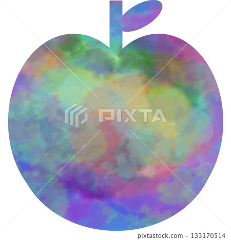 美麗的水彩蘋果圖示圖像的插圖 133170514