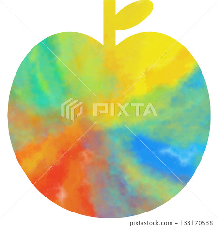 美麗的水彩蘋果圖示圖像的插圖 133170538