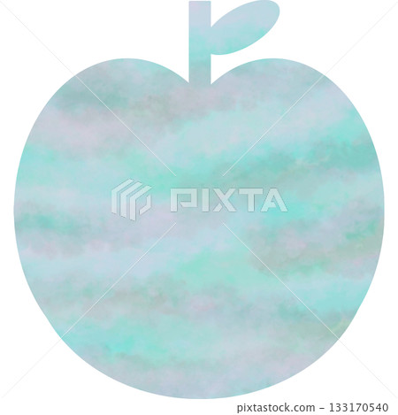 Beautiful watercolor pattern apple icon image illustration 133170540