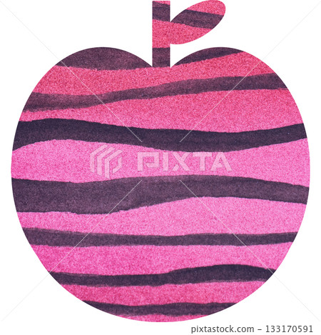 美麗的水彩蘋果圖示圖像的插圖 133170591